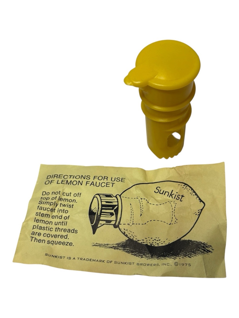 Sunkist 1970s Lemon Faucet Citrus Juicer Squeezer